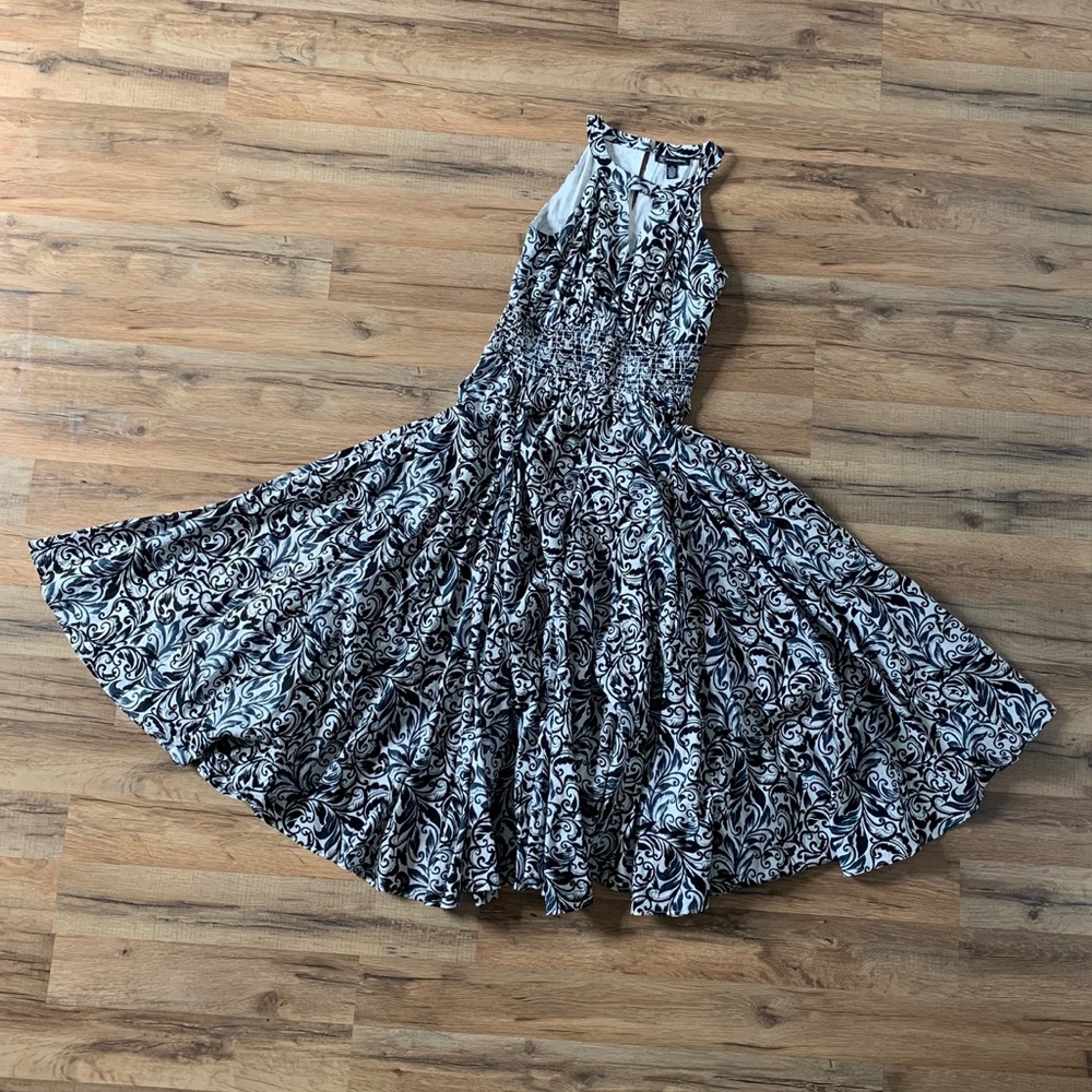 White/Black Twirl Dress